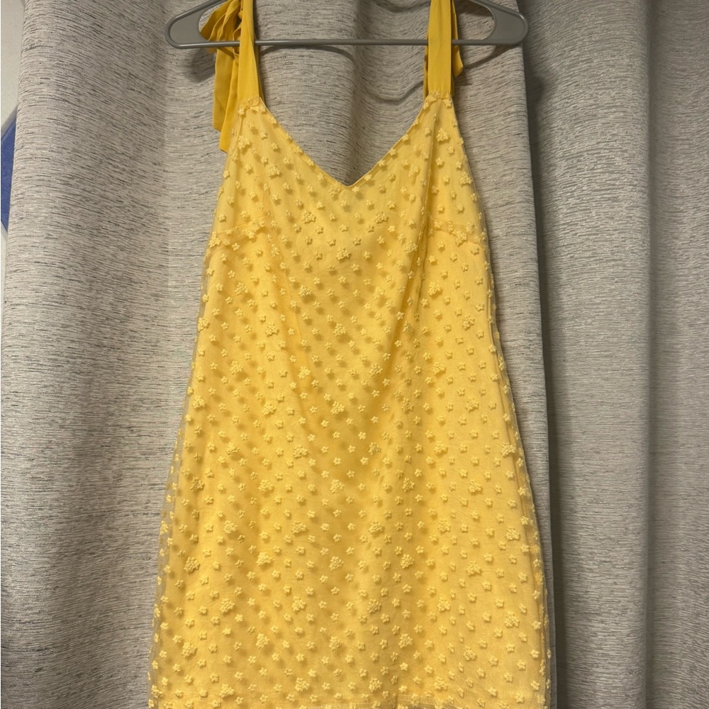 Blue Rain Yellow Mini Dress
